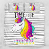 Striped Unicorn Bed Set